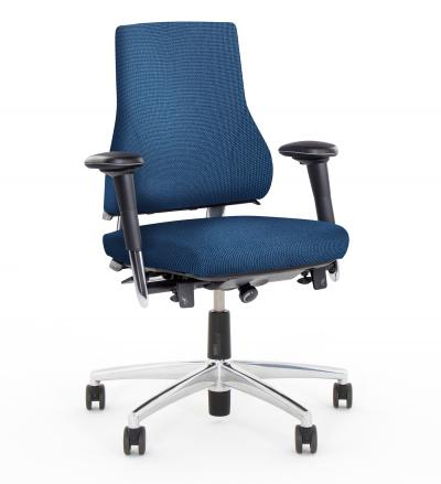 ESD Office Chair AES 2.3 High Extra Thick Backrest Chair Blue Fabric ESD Hard Castors BMA Axia 2.3 Office Chairs Flokk - 530-2.3-ON-3AZ-AP-GLOBAL-ESD-BLU-HC
